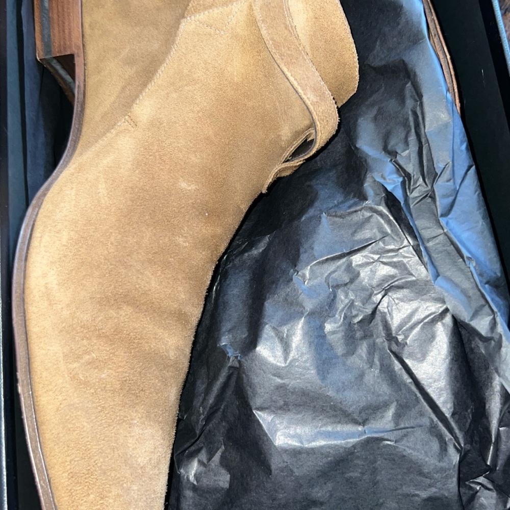 🆕️ Auth SAINT LAURENT Paris JODHPUR London 20 Crop Ankle Boot Suede Sz 14 EU 48 - Picture 2 of 10